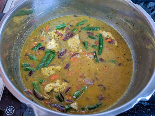 thalassery veg biryani before cooking