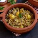 instant pot kolkata veg biryani in clay pot