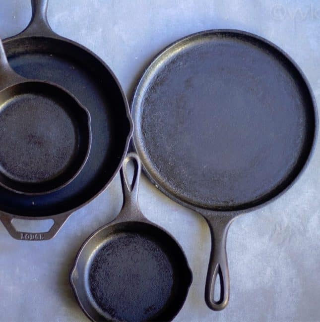 Cast iron pan seasoning