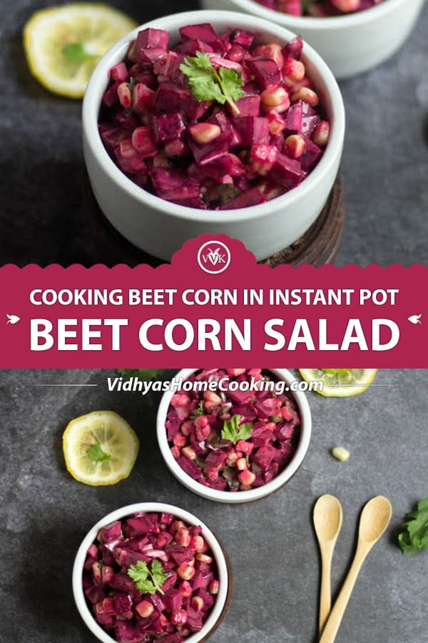 Creamy Beet & Corn Salad - Vidhya’s Vegetarian Kitchen