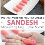 Microwave Instant Ricotta Cheese Sandesh