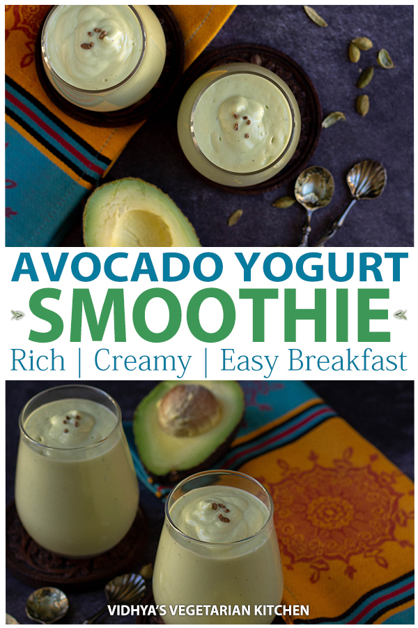 Avocado Lassi Avocado Yogurt Smoothie