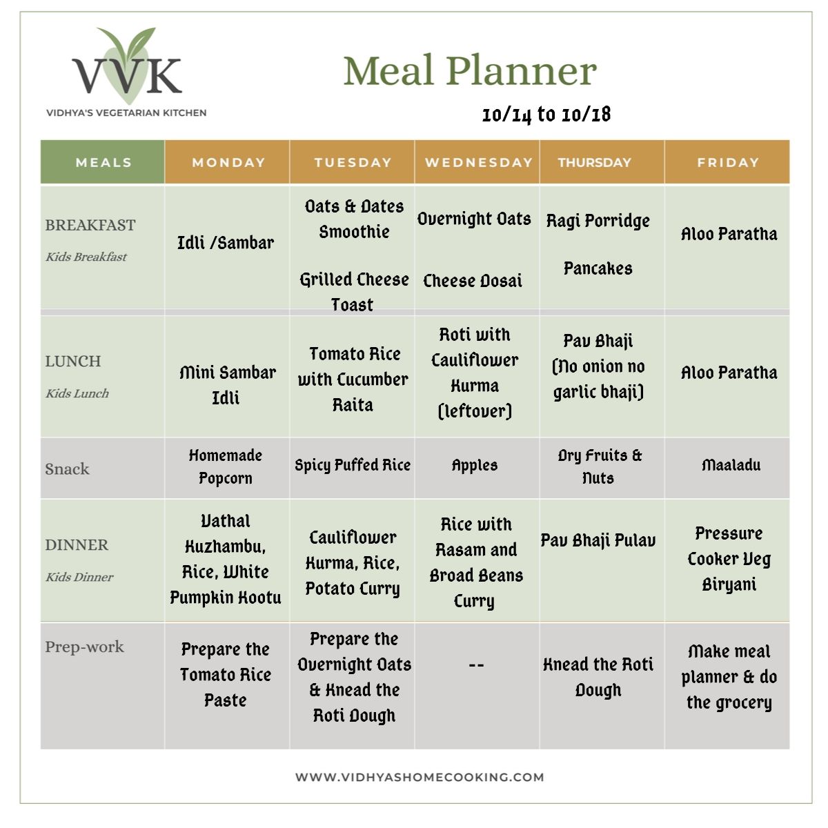 meal planner 1014 1018