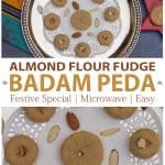 badam peda collage with text overlay