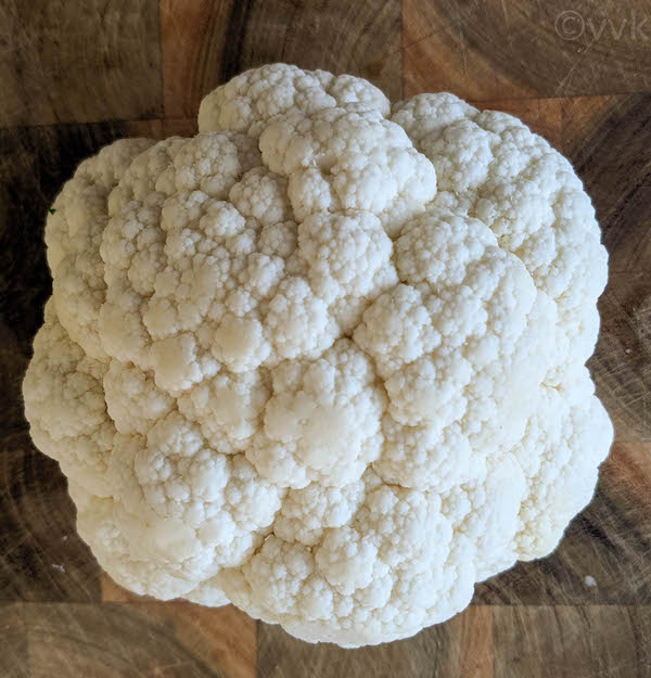 cauliflower after trimming