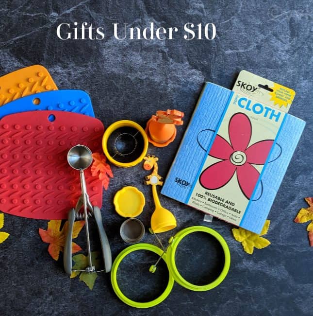 gifts under $10 with text overlay
