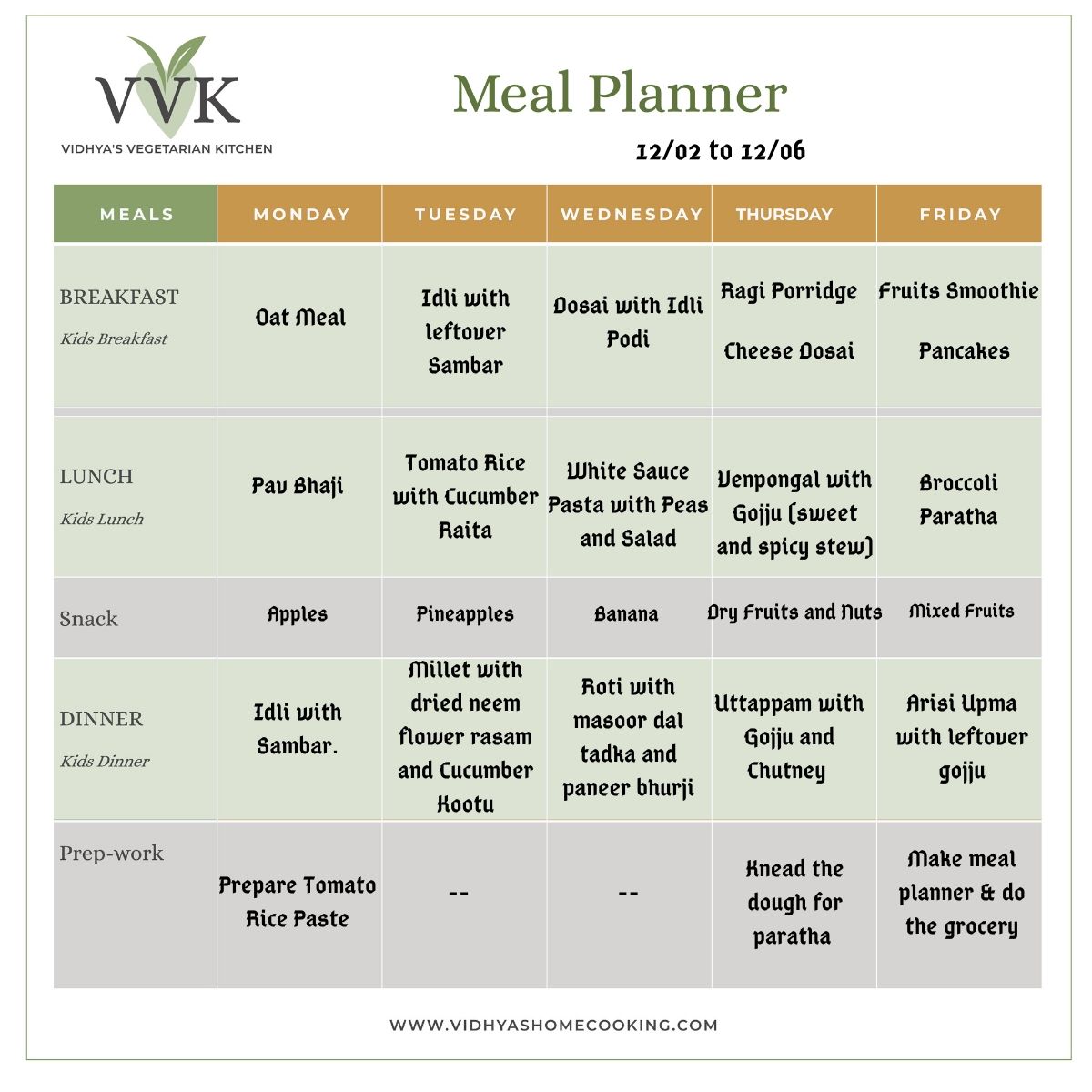 semihomemade meal planner