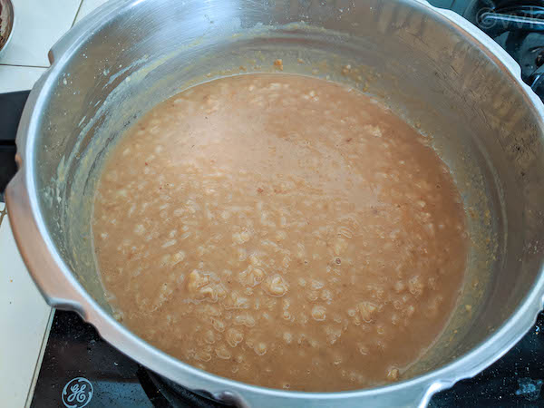 cooking sakkarai pongal