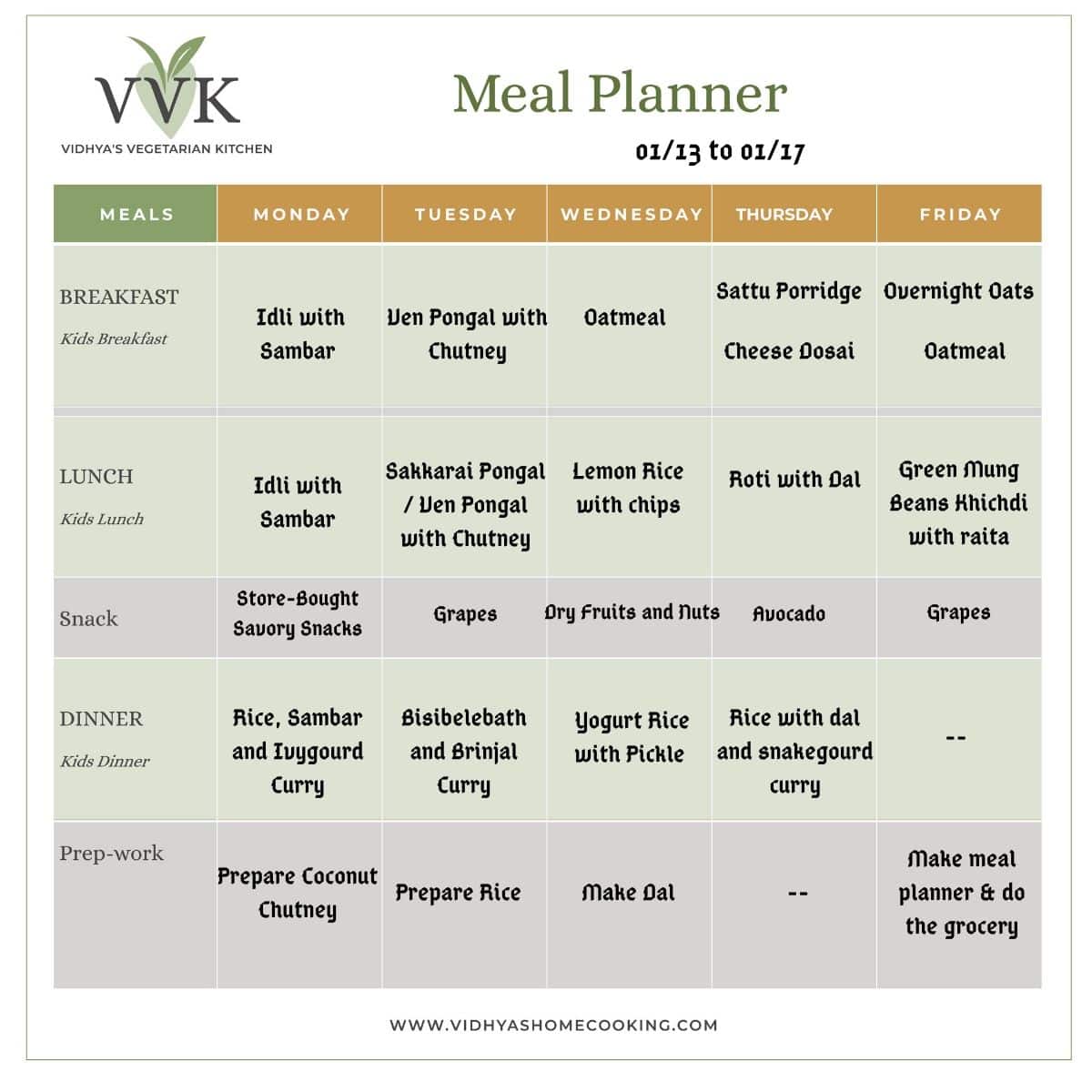 meal planner 2020 2