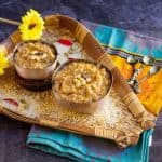 pressure cooker chakkarai pongal bowls placed in a muram