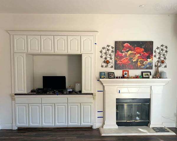 living room view before remodeling