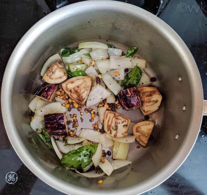 sauteing onions and the veggies