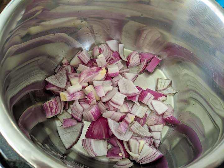 sauteing onions in instant pot for the soup