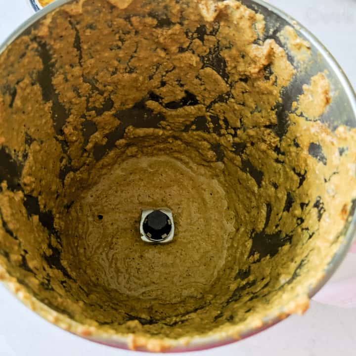 grinding it into a smooth paste