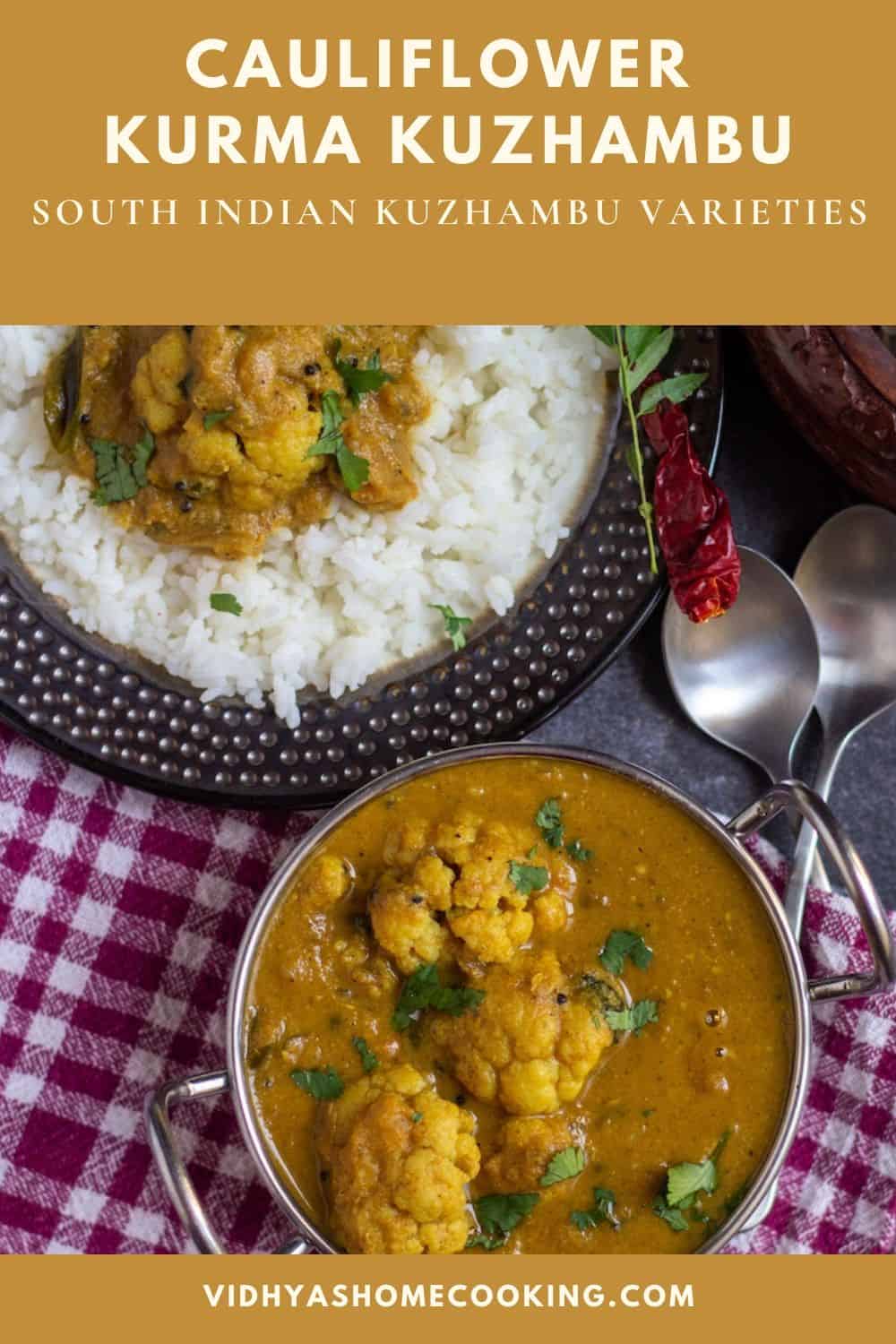 Cauliflower Kurma Kuzhambu Chettinad Style Kuruma Kulambu