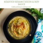 Pinterest image for hummus with text overlay