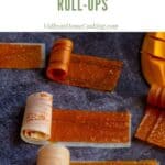 mango fruit roll ups with text overlay for pinterest