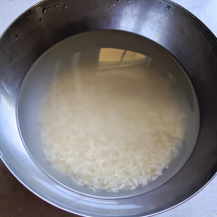 soaking basmati rice