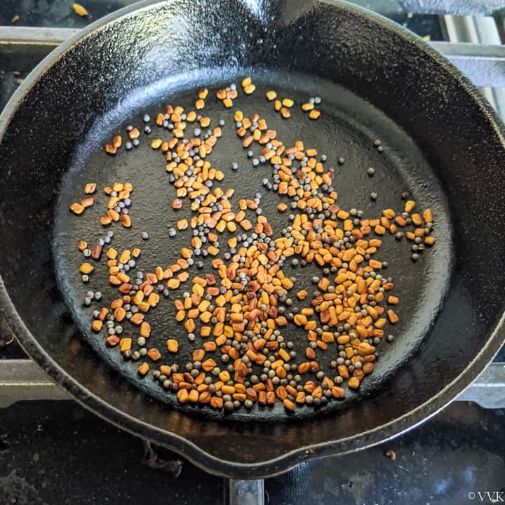 roasting spices for thokku