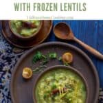 zucchini dal with text overlay for pinterest