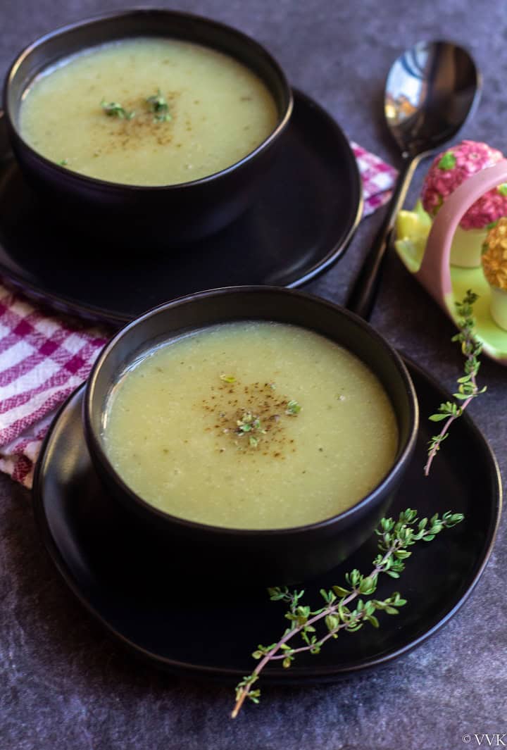 Vegan Cream of Zucchini Soup | Instant Pot Zucchini Soup - Vidhya’s ...