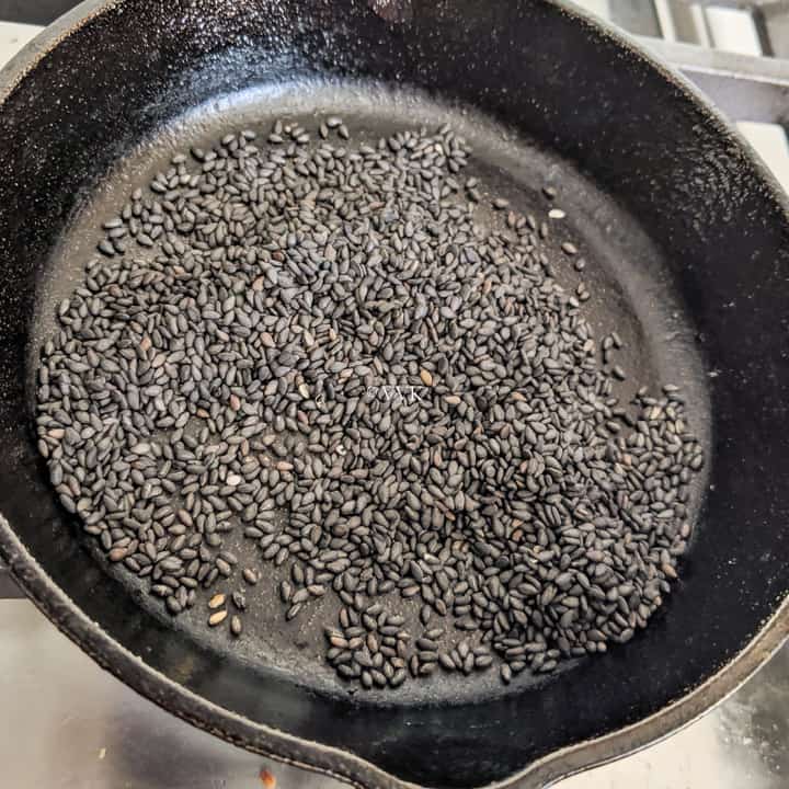roast the sesame seeds
