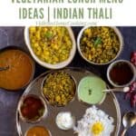 south indian veg thali with text overlay for pinterest