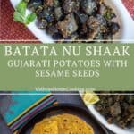 batata nu shaak image collage with text overlay for pinterest