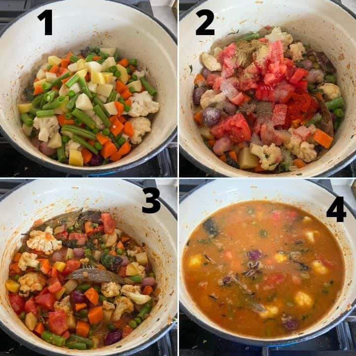 Chettinady vegetable biryani step set 2
