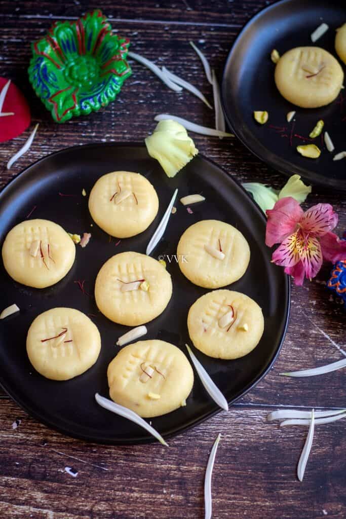 Instant Milk Peda Microwave Milk Peda Milk Powder Fudge