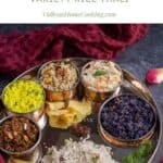 aadi 18 recipe thali with text overlay for pinterest