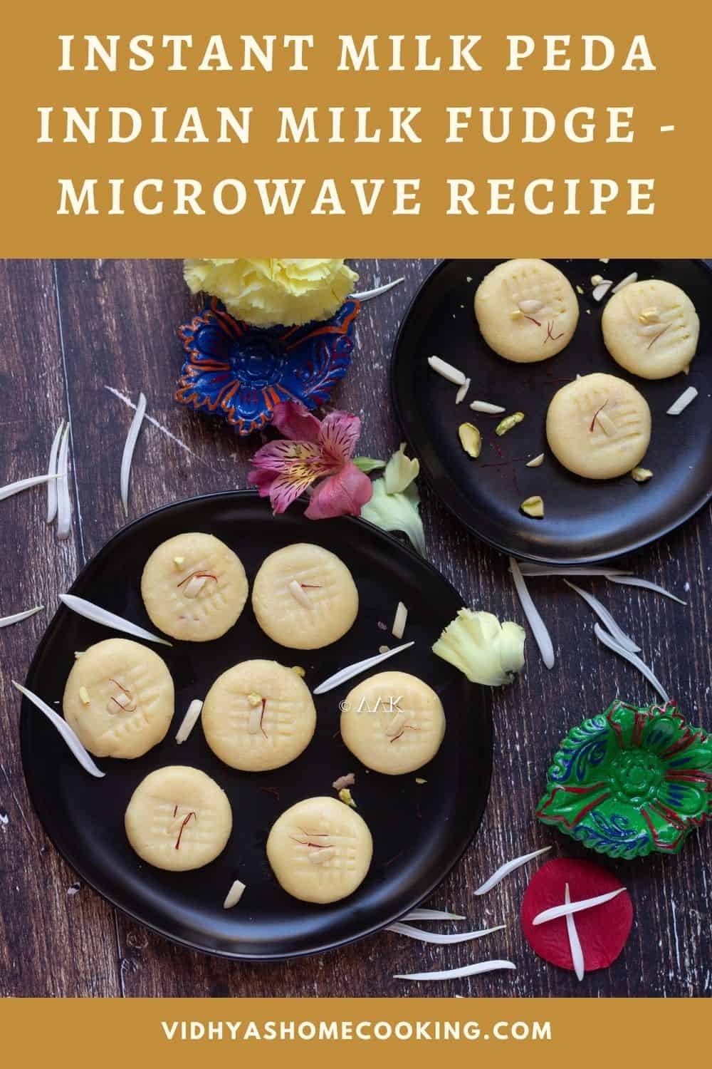 Instant Milk Peda Microwave Milk Peda Milk Powder Fudge