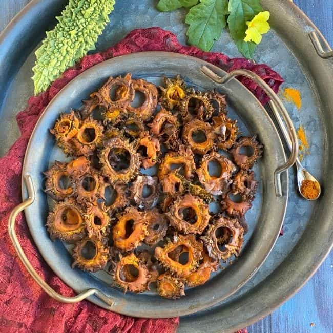 Bitter Gourd Chips Air Fryer Bitter Gourd Chips Karela Chips
