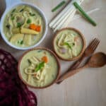 square image of thai coconut curry noodle soup