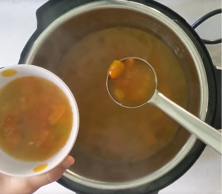 cooked rasam