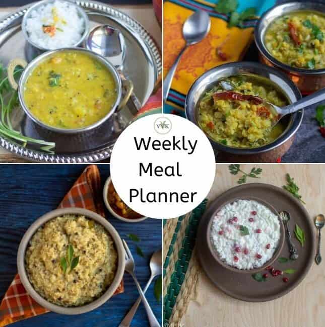 weekly meal planner collage