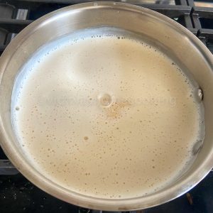 milk mixture to boil
