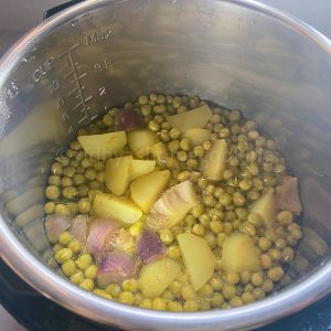pressure cooked peas