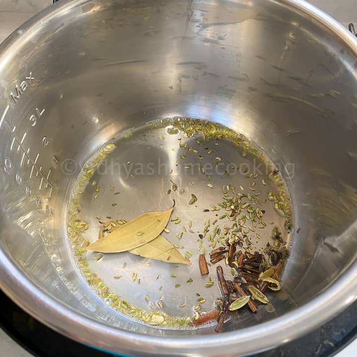 adding spices in the Instant Pot