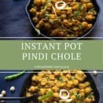 collage of pindi chole with text overlay for pinterest