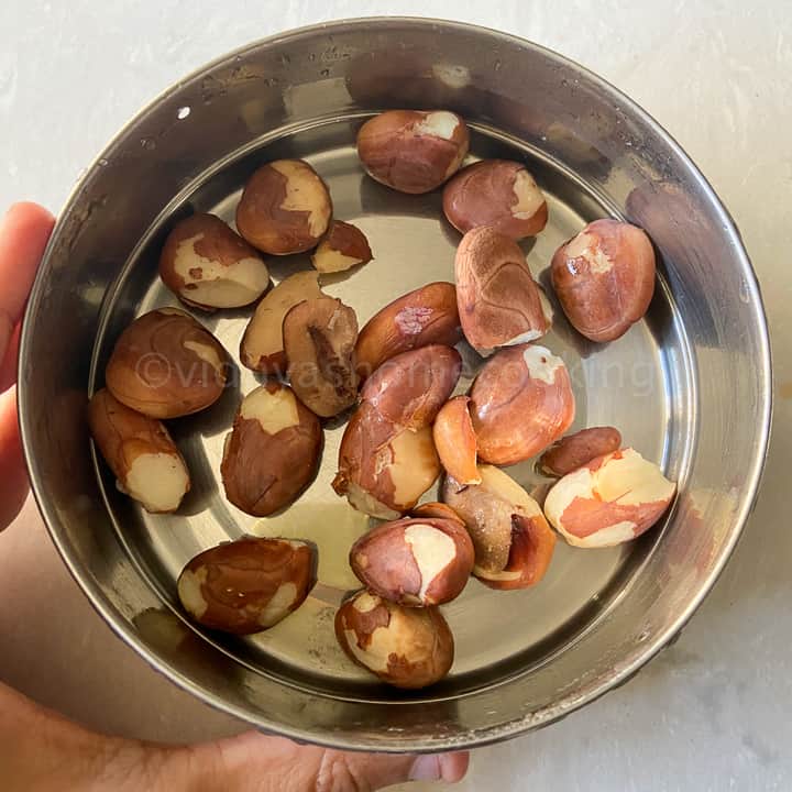 pressure cooked jackfruit seeds
