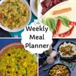 weekly meal planner recipe collage for pinterest