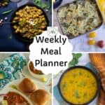 weekly meal planner collage for pinterest