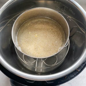 setting up the millet in pot in pot method