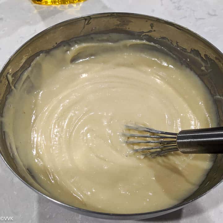 eggless vanilla cake batter