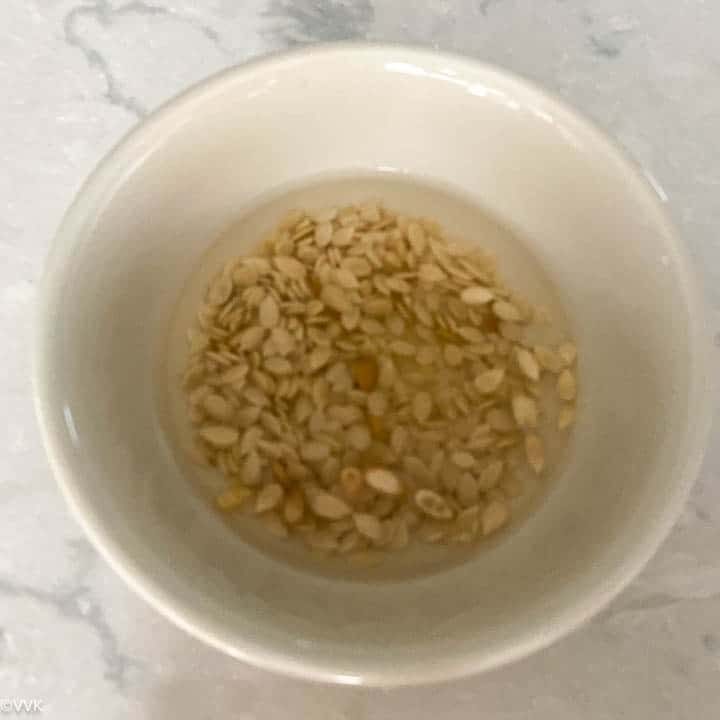 soaking the melon seeds