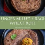 ragi roti collage with text overlay for pinterest