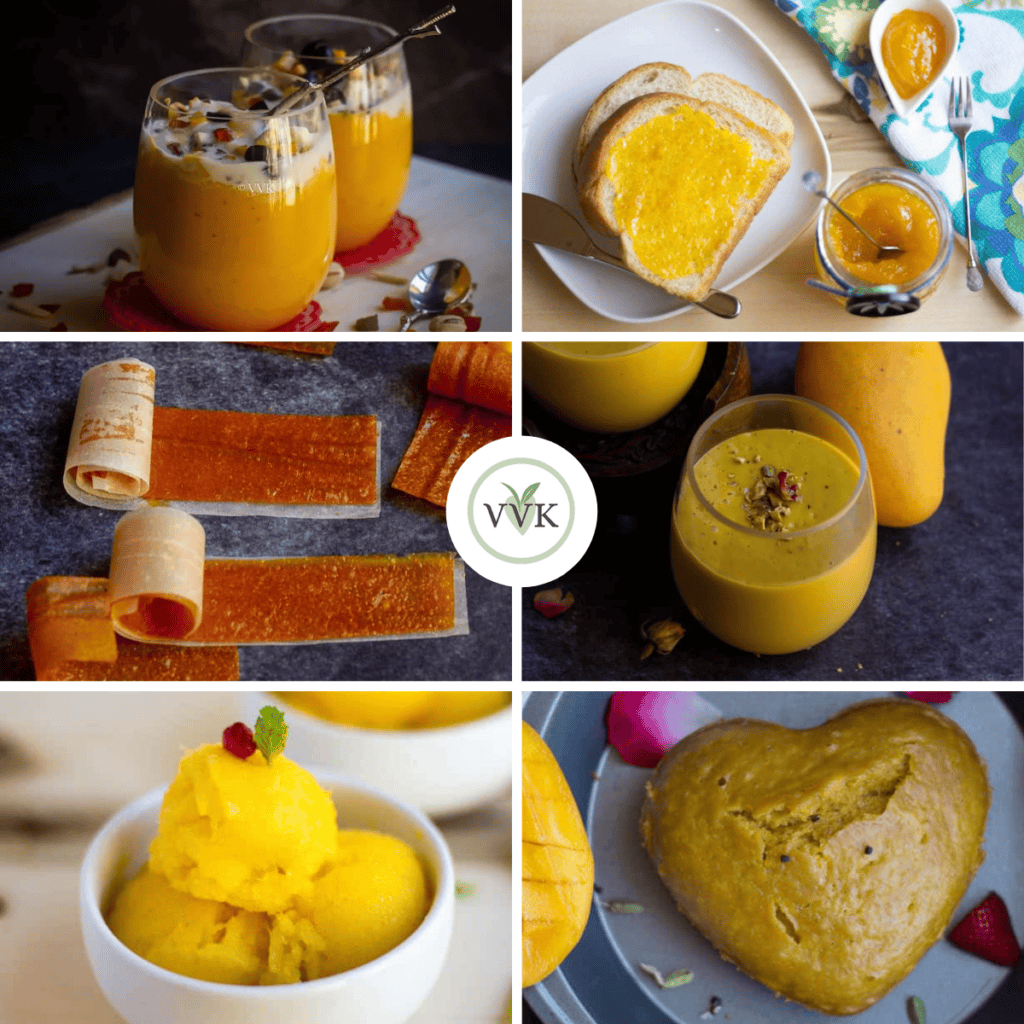 mango recipe collage