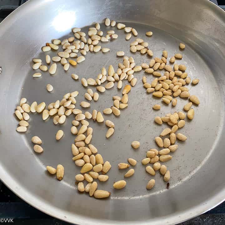 add the pine nuts