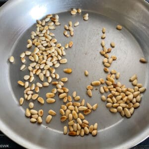 toast the pine nuts